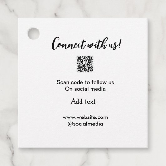 Webサイトの電子メールを追加するQRコードをスキャンして接続 フェイバータグ (正面)