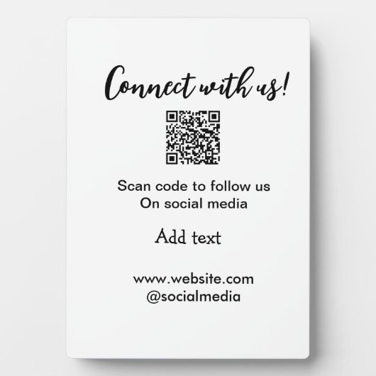 Webサイトの電子メールを追加するQRコードをスキャンして接続 フォトプラーク (正面)