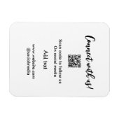 Webサイトの電子メールを追加するQRコードをスキャンして接続 マグネット (横)