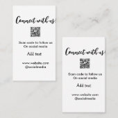 Webサイトの電子メールを追加するQRコードをスキャンして接続 名刺 (正面/裏面)