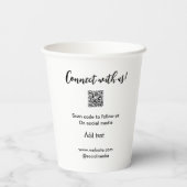 Webサイトの電子メールを追加するQRコードをスキャンして接続 紙コップ (裏面)