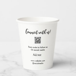 Webサイトの電子メールを追加するQRコードをスキャンして接続 紙コップ