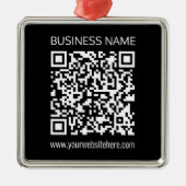 WebサイトのURLでQRコードを瞬時に作成 メタルオーナメント (正面)