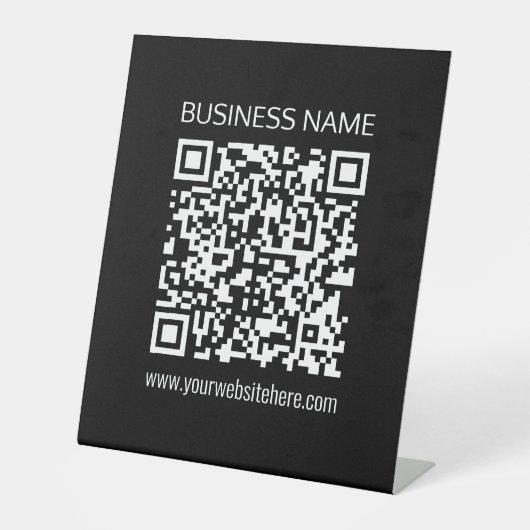 WebサイトのURLでQRコードを瞬時に作成 台座サイン (正面)