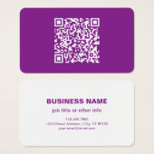 WebサイトのURLを使用したインスタントQRコード | パープル (正面&裏面)