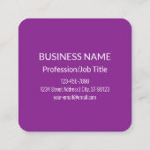 WebサイトのURLを使用したインスタントQRコード | パープル スクエア名刺 (裏面)
