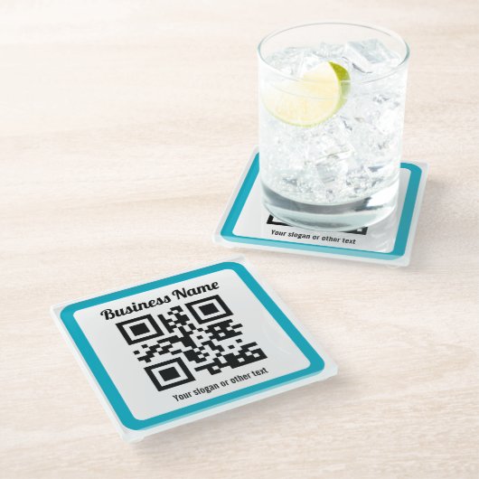 WebサイトのURLを追加してQRコードを瞬時に作成 ガラスコースター (アングル)