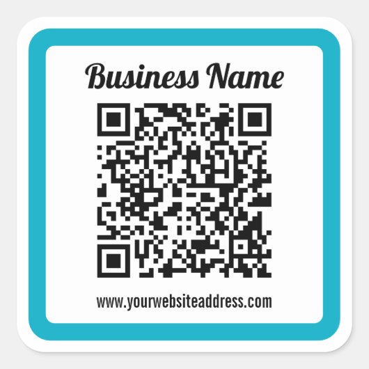 WebサイトのURLを追加してQRコードを瞬時に作成 スクエアシール (正面)