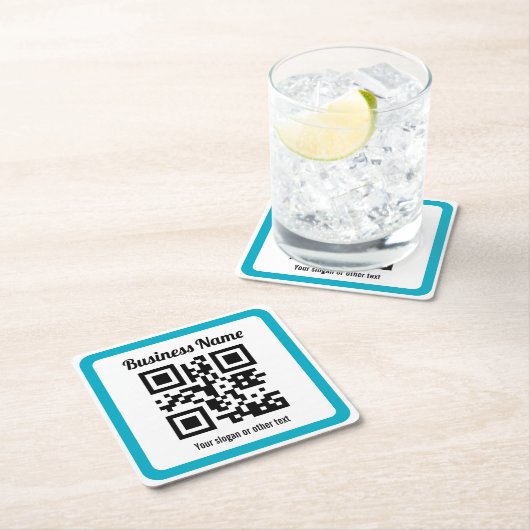 WebサイトのURLを追加してQRコードを瞬時に作成 スクエアペーパーコースター (インサイチュ)