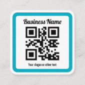 WebサイトのURLを追加してQRコードを瞬時に作成 スクエア名刺 (正面)