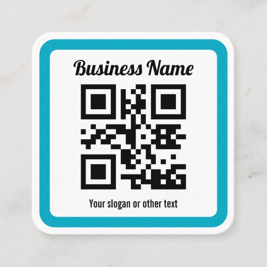 WebサイトのURLを追加してQRコードを瞬時に作成 スクエア名刺 (正面)