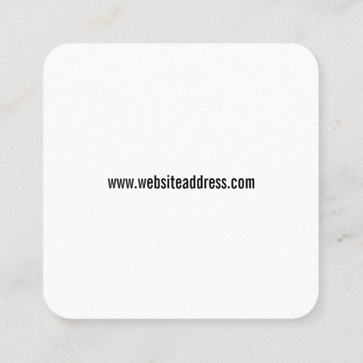 WebサイトのURLを追加してQRコードを瞬時に作成 スクエア名刺 (裏面)