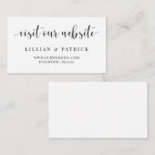 Webサイトへのアクセス結婚式招待状挿入カード エンクロージャーカード (正面/裏面)