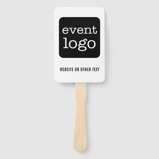 Webサイトまたはイベントでビジネスロゴまたは文字ロゴを追加 ハンドファン (正面)