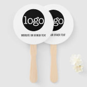 Webサイトまたは文字でビジネスアイコンまたはロゴを追加 ハンドファン (正面&裏面)