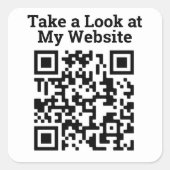 Webサイトを見るオンラインQRコードデザイン スクエアシール (正面)