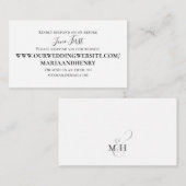 Webサイトを通じたミニマルな回答Budgetテンプレート エンクロージャーカード (正面/裏面)