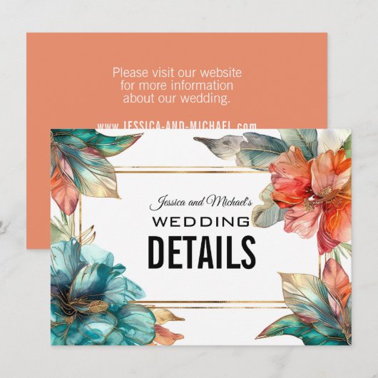 Webサイトアドレス+ QRハイビスカスセレナーデパラダイス エンクロージャーカード (正面/裏面)