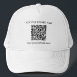 WebサイトアドレスQRコードビジネスの追加 キャップ<br><div class="desc">ビジネスWebサイトのURLとビジネス名をクリック「パーソナライズ」ボタンで追加する。QRコーユニークドフィールドにくもの巣アドレスを追加すると、自動的にQRコードが生成される。</div>