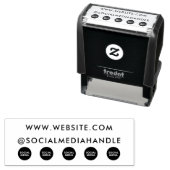 Webサイトソーシャルメディアアイコンのビジネスプロモーション セルフインキングスタンプ (インサイチュ)