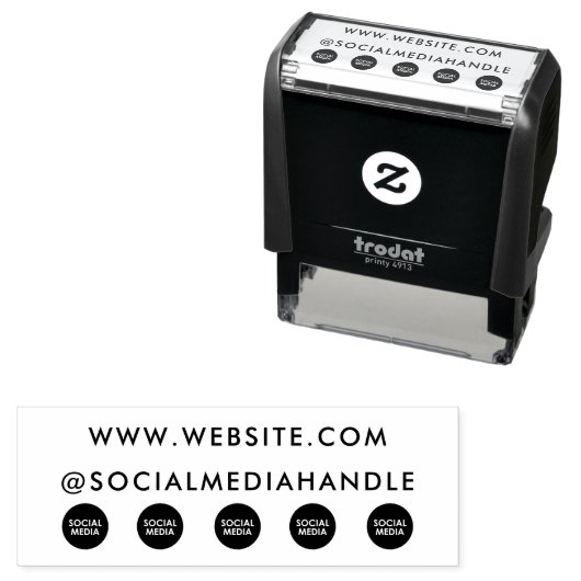 Webサイトソーシャルメディアアイコンのビジネスプロモーション セルフインキングスタンプ (インサイチュ)
