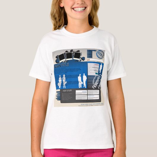 WebサイトレイアウトガールズTシャツ Tシャツ (正面)
