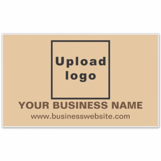 WebサイトLight Brown Large Rectangle Ville シール (正面)