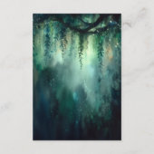 WebサイトQRコードエンチャント庭園の結婚式RSVP エンクロージャーカード (裏面)