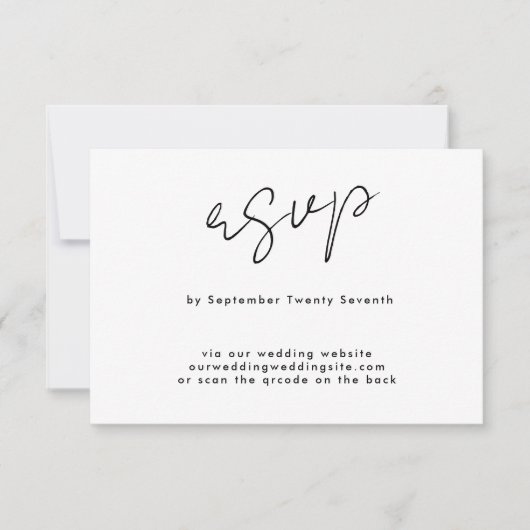 WebサイトQRコードバックスタイリッシュモダン名前をカスタムする 出欠カード (正面)