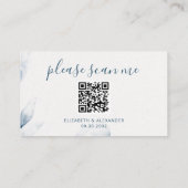 WebサイトQRコードブルー水色モダンシンプル エンクロージャーカード (裏面)