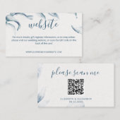 WebサイトQRコードブルー水色モダンシンプル エンクロージャーカード (正面/裏面)