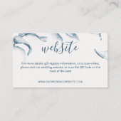 WebサイトQRコードブルー水色モダンシンプル エンクロージャーカード (正面)