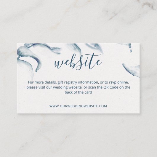 WebサイトQRコードブルー水色モダンシンプル エンクロージャーカード (正面)