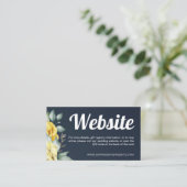 WebサイトQRコード黄色の水色モダンネイビーブルー エンクロージャーカード (スタンド正面)