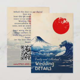 Webサイ結婚ト+ QRジャポネスク調和と富士 エンクロージャーカード