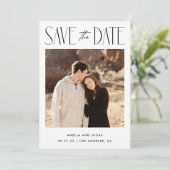 WebモダンサイトQRコードフラット日付カードを保存 セーブザデート (スタンド正面)