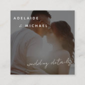 WebモダンサイトQRコードRSVP詳細写真 エンクロージャーカード (正面)