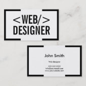 Web Designプレーンはっきりしたブ縁どエレガントク 名刺 (正面/裏面)