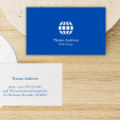 Web Designミニマルモダンリストブルーとホワイト 名刺