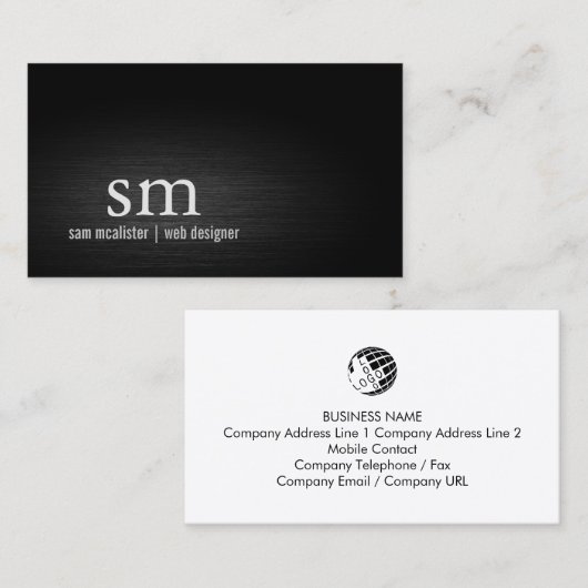 Web Designer Internet Technical Monogram 名刺 (正面/裏面)