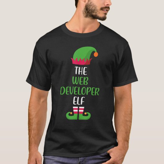 Web Developer Elf Family Matching Group Christmas  Tシャツ (正面)