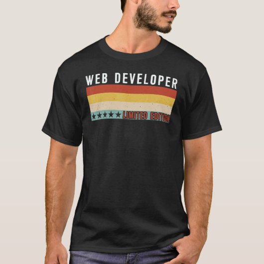 Web Developer Job Title Profession Worker Apprecia Tシャツ (正面)