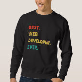 Web Developer Retro Best Web Developer Ever スウェットシャツ (正面)