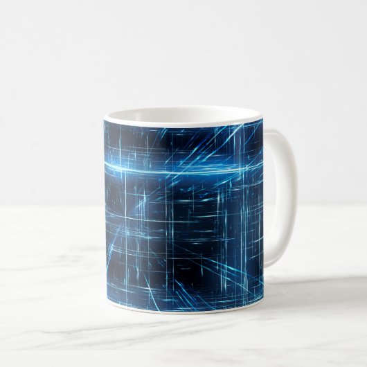 Web network light points of light コーヒーマグカップ (正面右)