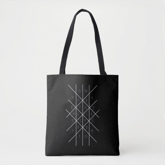 Web of wyrd rune viking tote bag トートバッグ (正面)