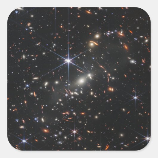 Webbの初めての深いの宇宙視野 スクエアシール (正面)
