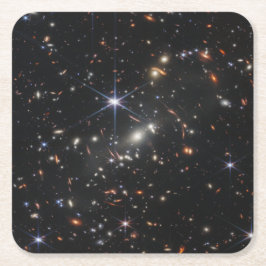 Webbの初めての深いの宇宙視野 スクエアペーパーコースター