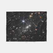 Webbの初めての深いの宇宙視野 フリースブランケット (正面(横))
