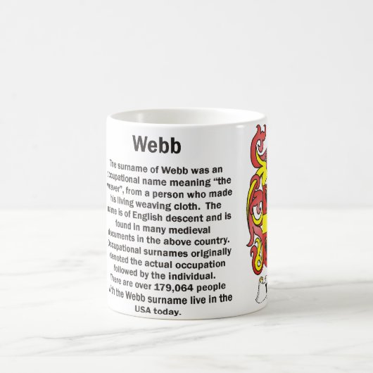 Webbの家紋のマグ コーヒーマグカップ (中央)