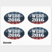WEBB 2016年 楕円形シール (シート)